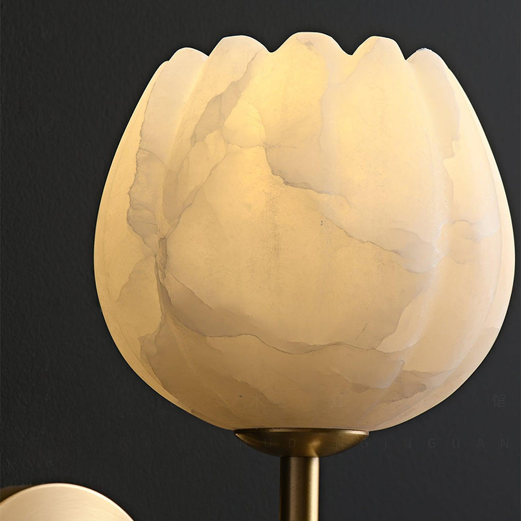 Mian Alabaster Flower Wall Sconce – wall sconce view 17