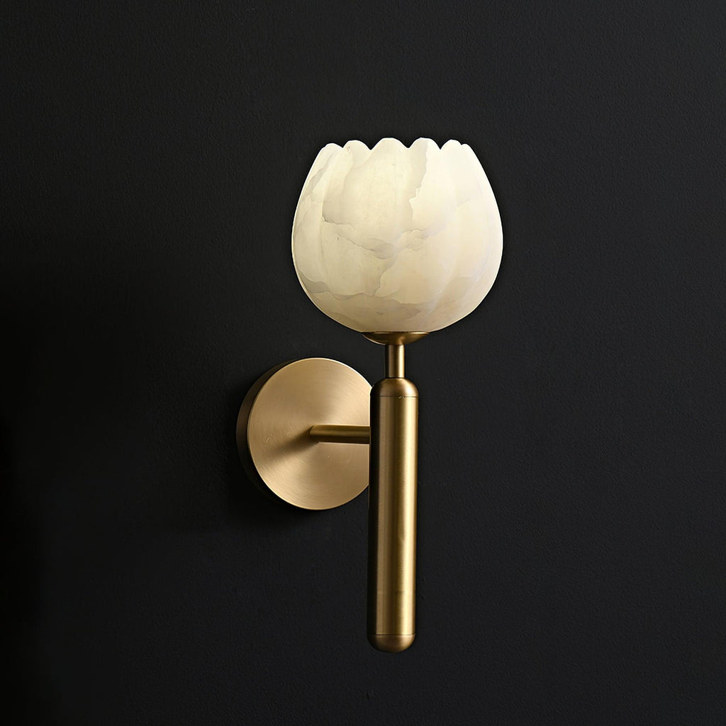 Mian Alabaster Flower Wall Sconce – wall sconce view 18