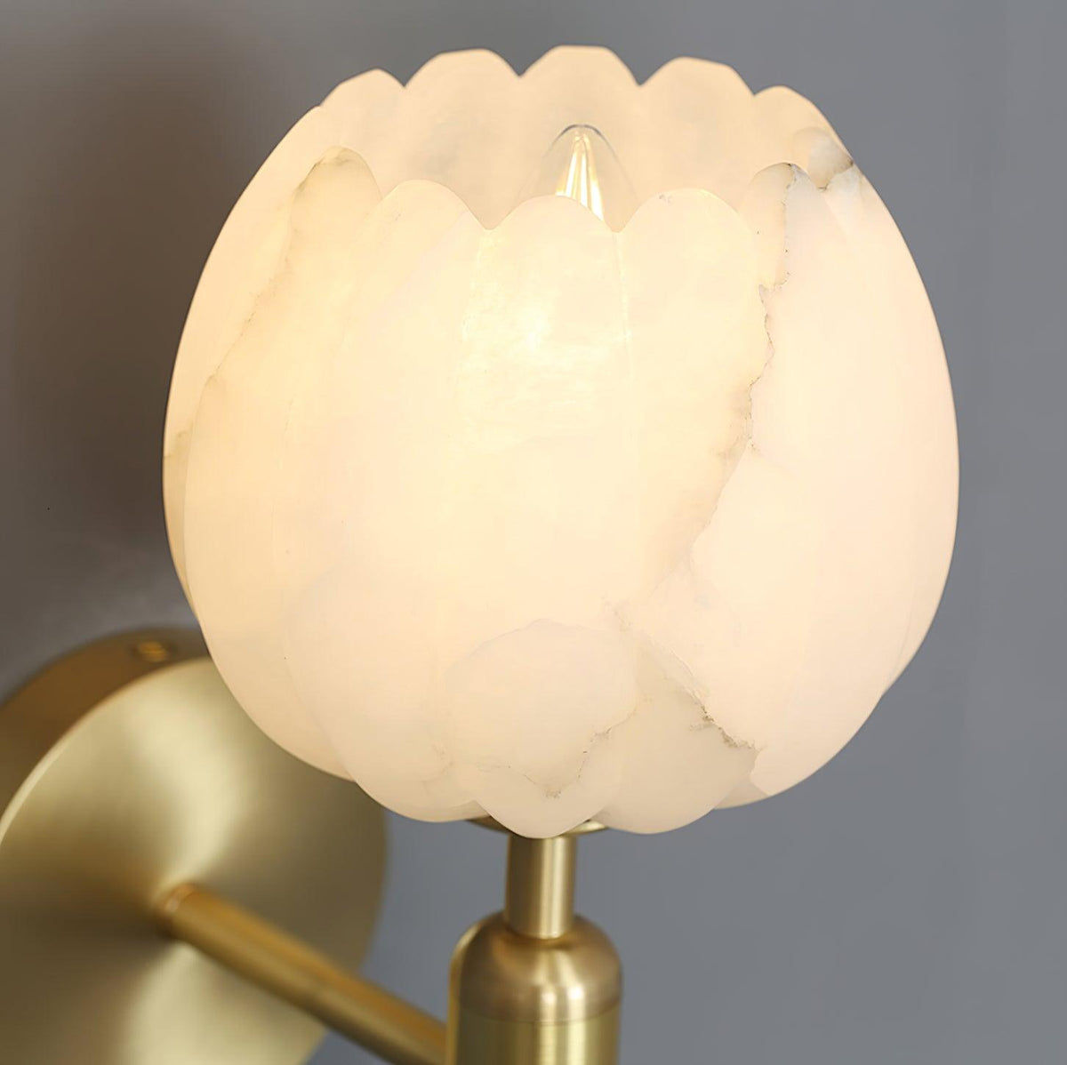 Mian Alabaster Flower Wall Sconce – wall sconce view 20