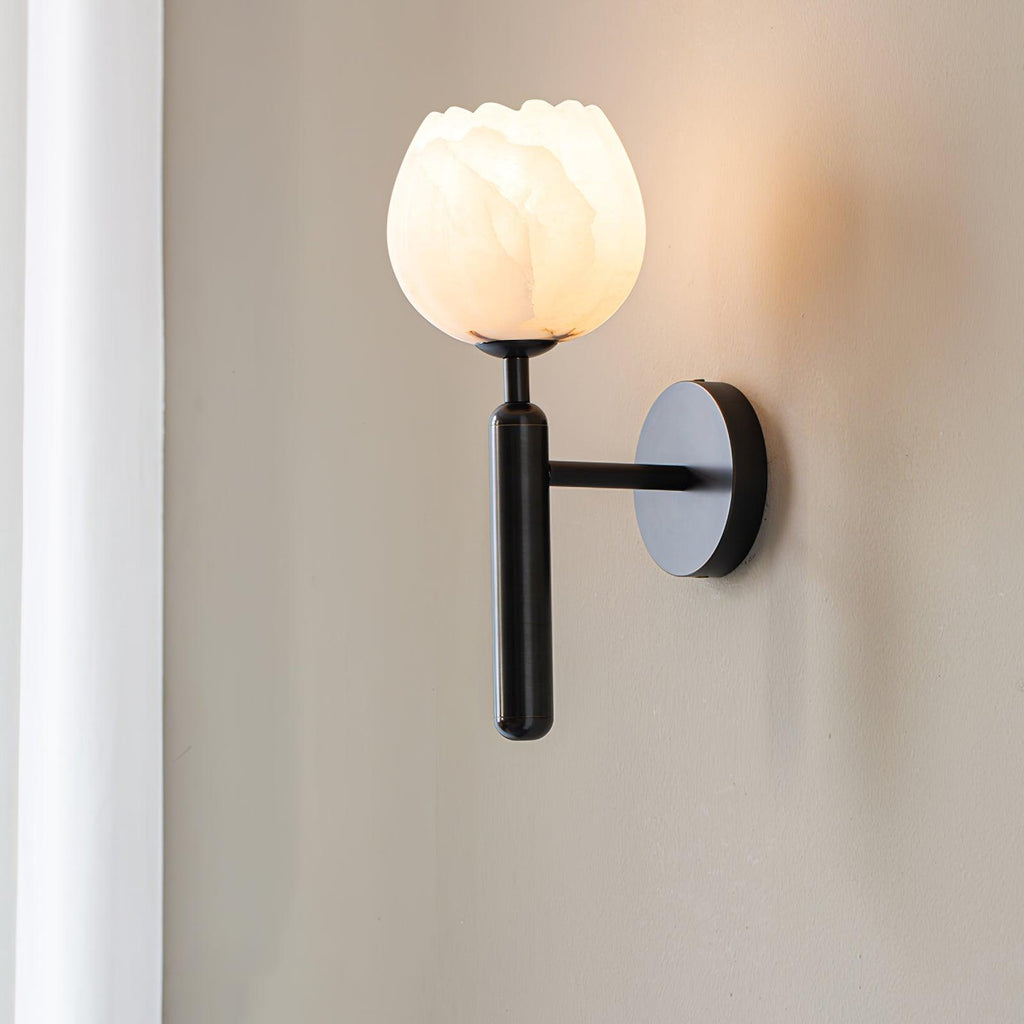 Mian Alabaster Flower Wall Sconce – wall sconce view 21