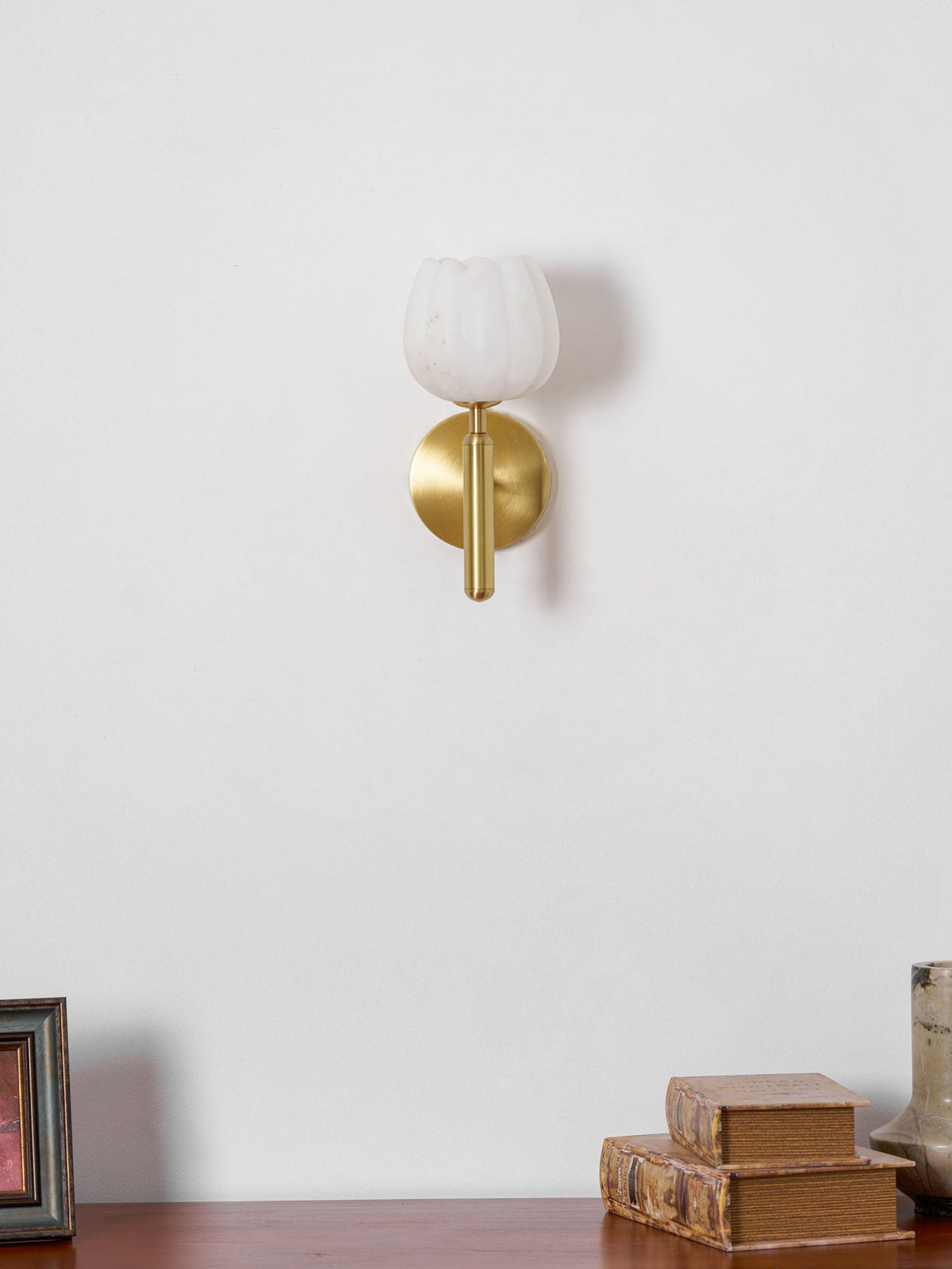 Mian Alabaster Flower Wall Sconce – wall sconce view 31
