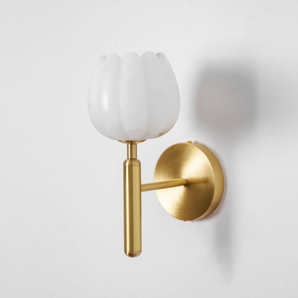 Mian Alabaster Flower Wall Sconce – wall sconce view 36