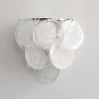 Mireva Swirl Glass Wall Sconce — White