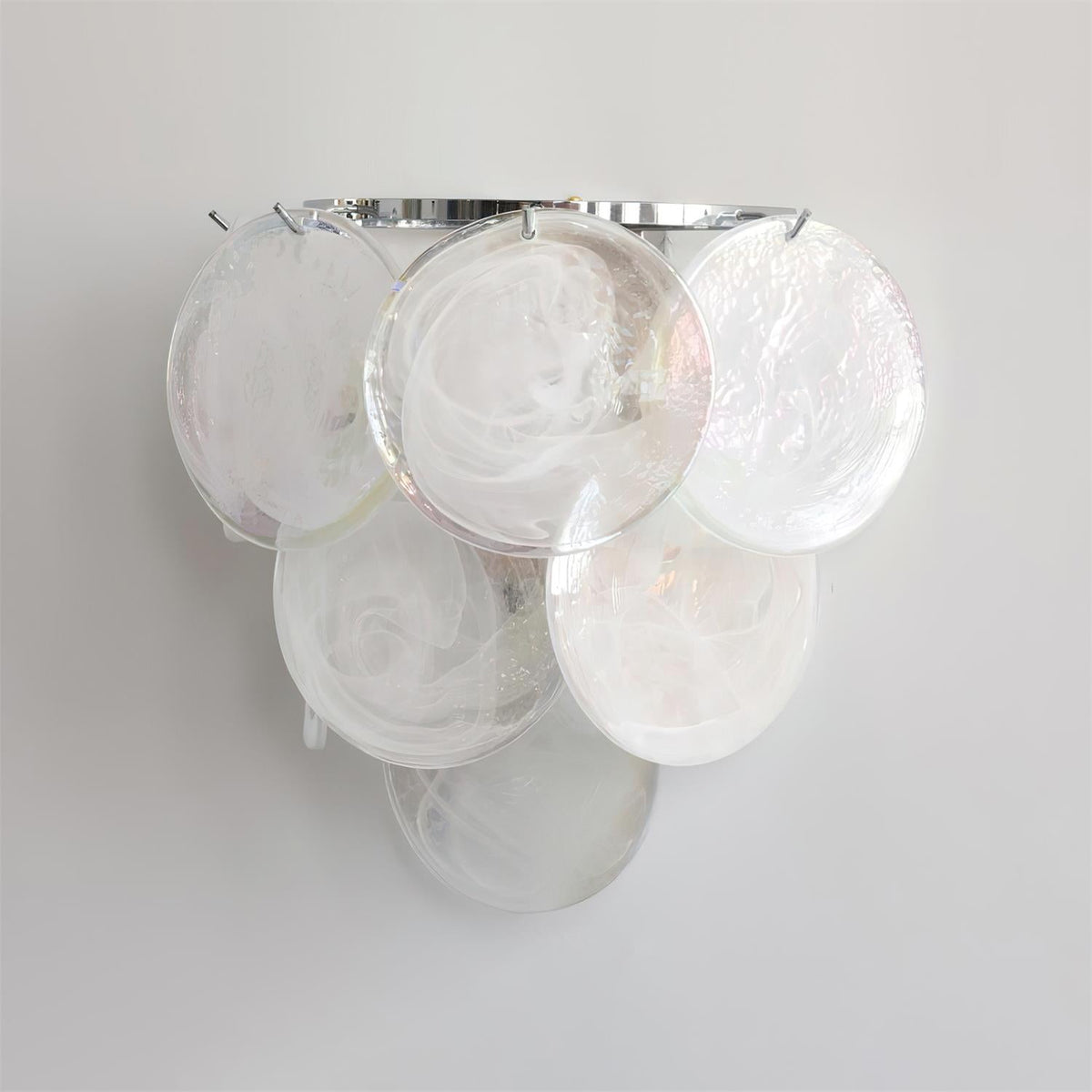 Mireva Swirl Glass Wall Sconce — White