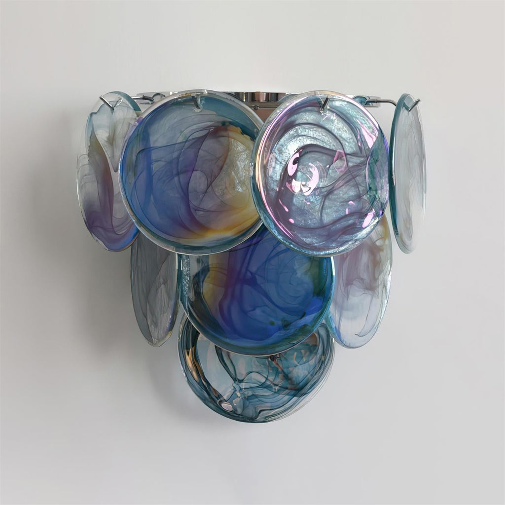 Mireva Swirl Glass Wall Sconce — Blue
