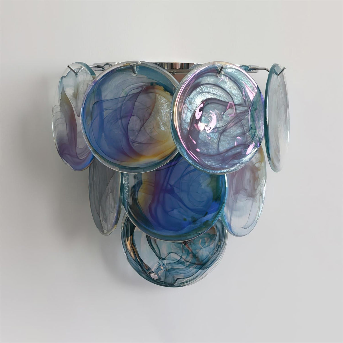 Mireva Swirl Glass Wall Sconce — Blue
