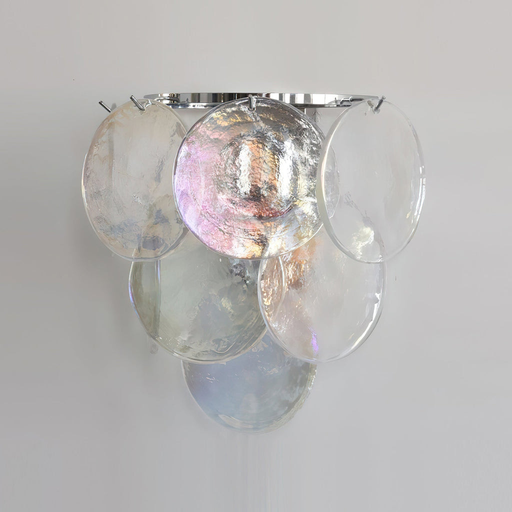 Mireva Swirl Glass Wall Sconce — Clear