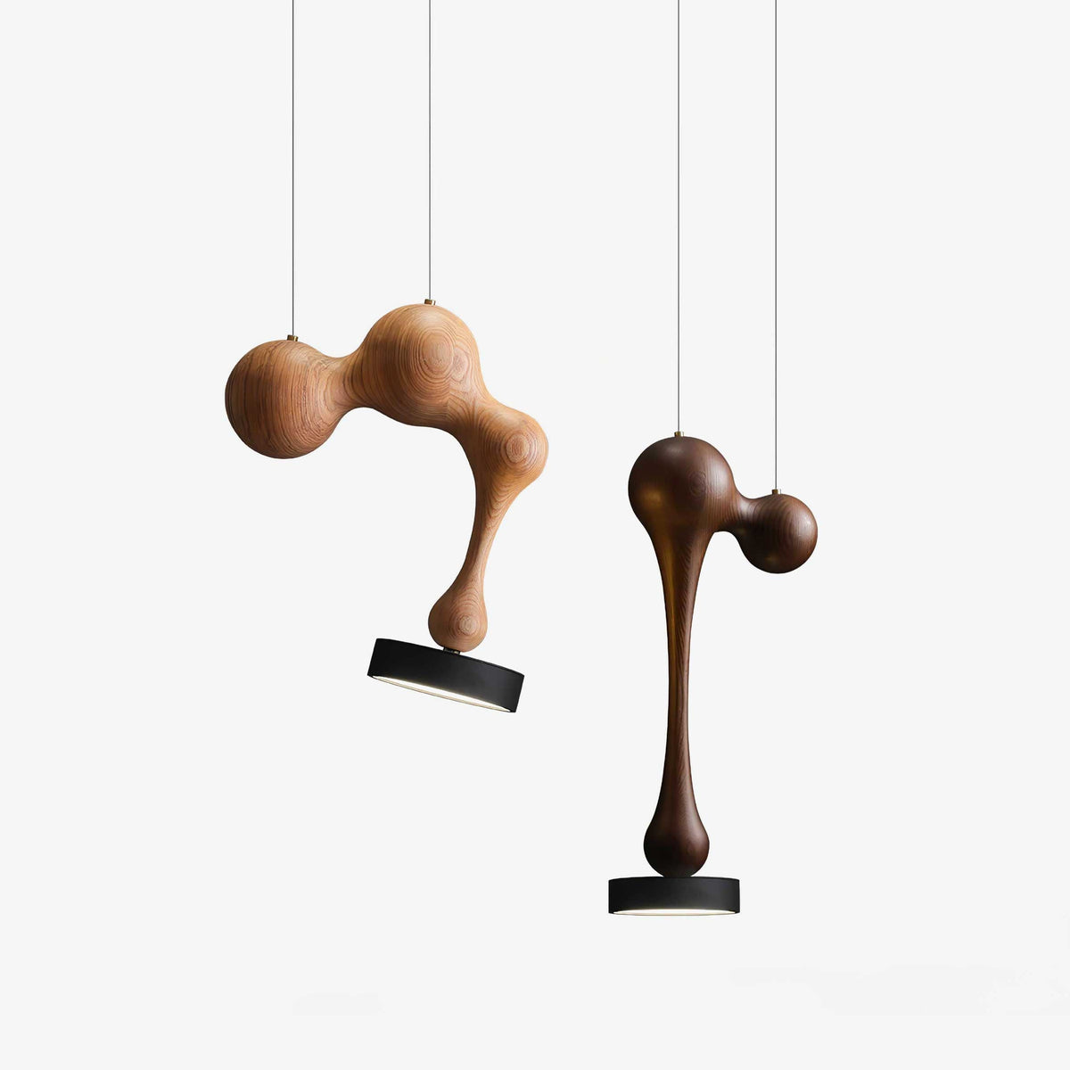 Molecule Wooden Pendant Light — product view
