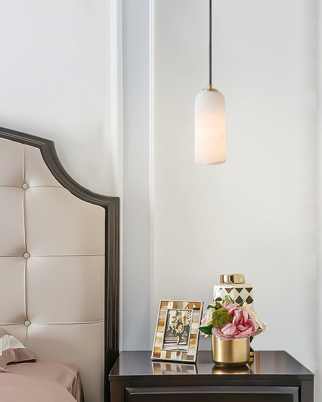 Monty alabaster pendant light, single or 2, 3 and 5 light cluster - view 13