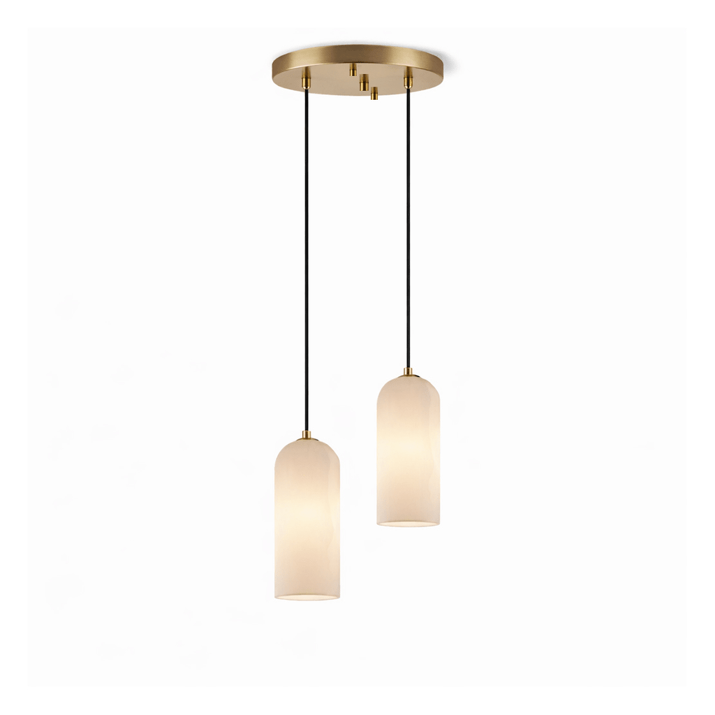 Monty alabaster pendant light, single or 2, 3 and 5 light cluster - view 19