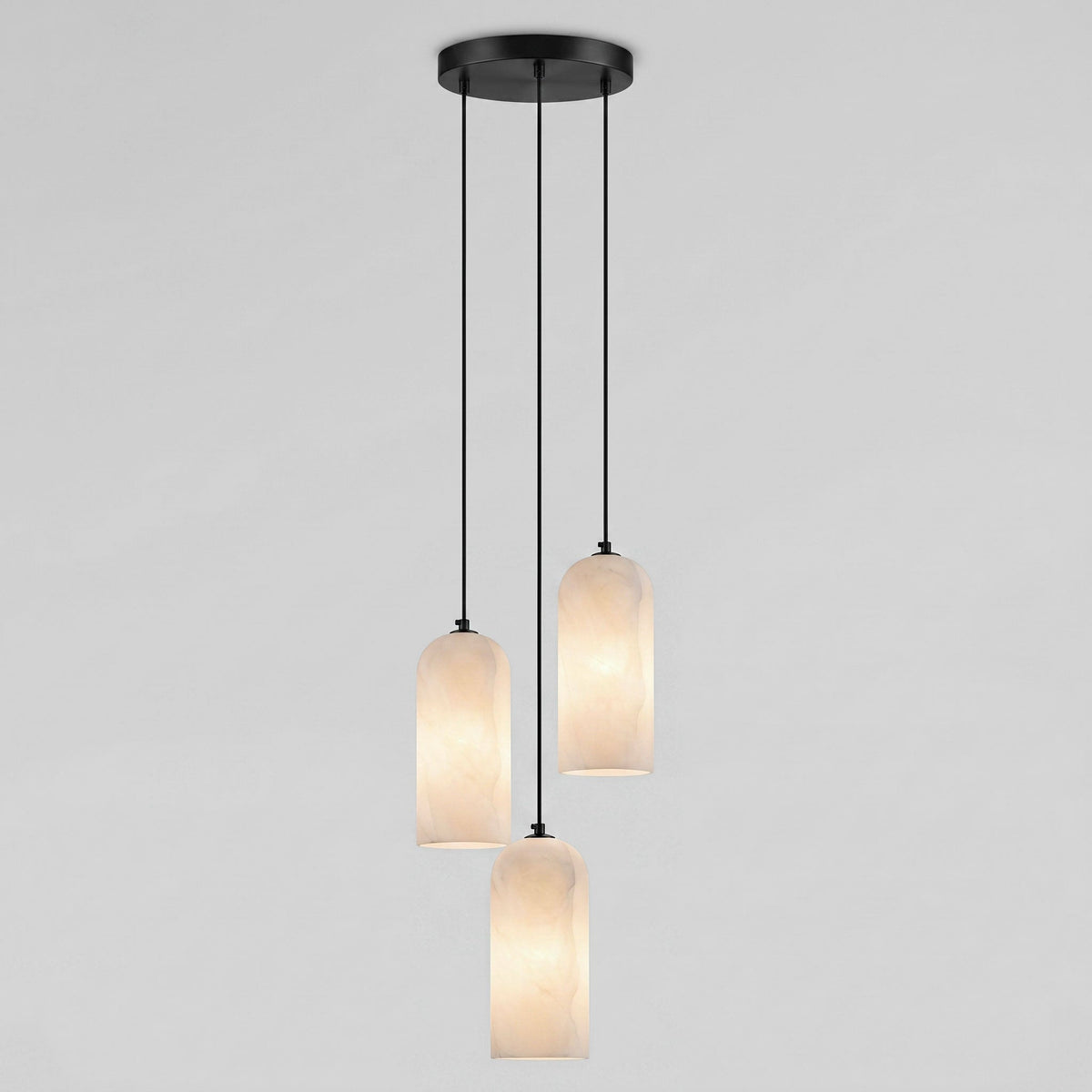 Monty alabaster pendant light, single or 2, 3 and 5 light cluster - view 32
