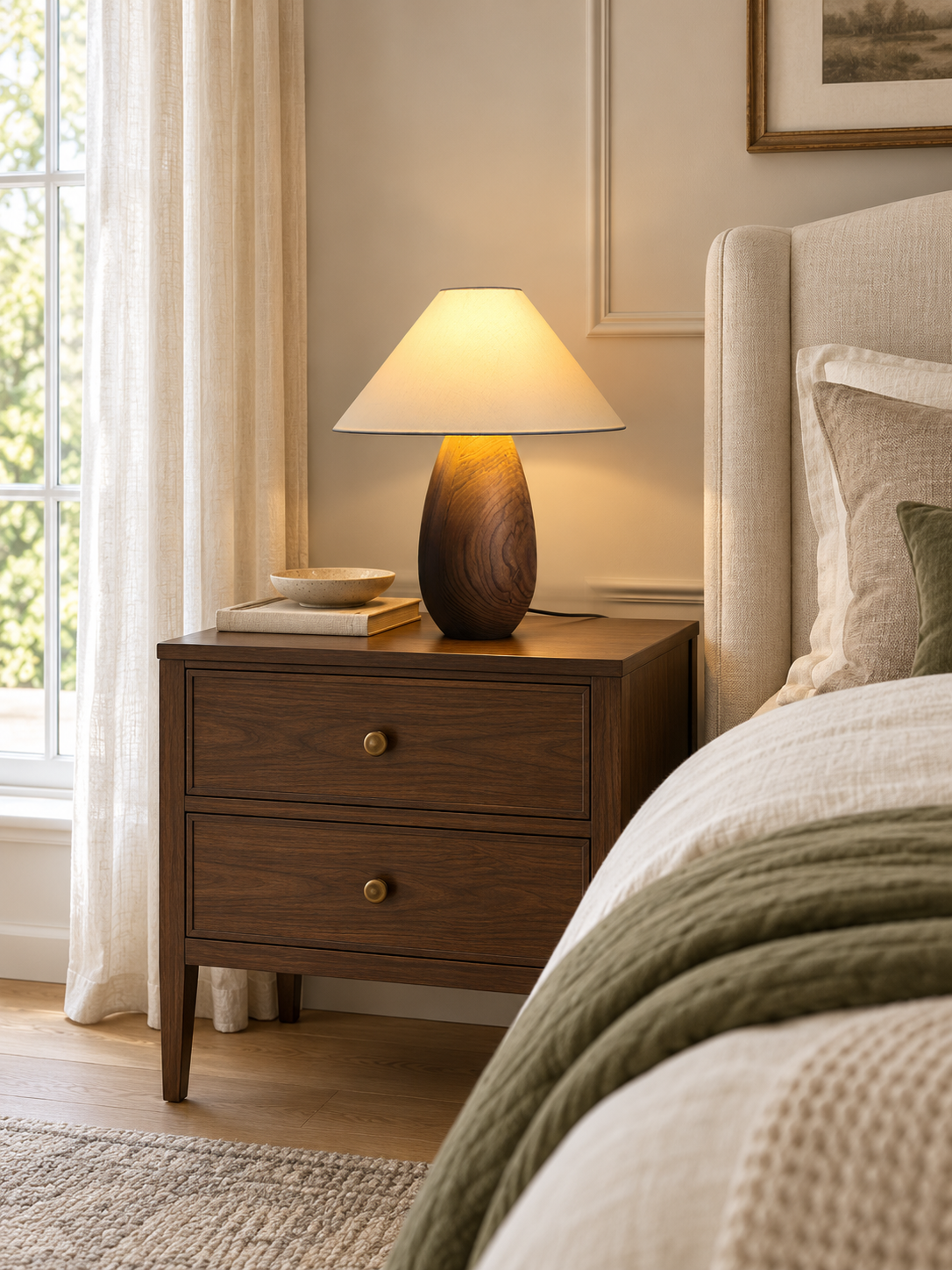 Mountain Wood Table Lamp — product and interior detail 2