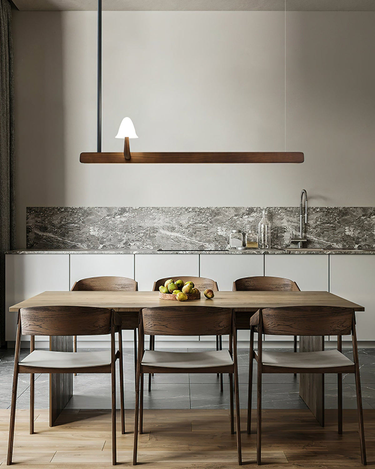 Mushroom Beam Wood LED Chandelier - product view 5