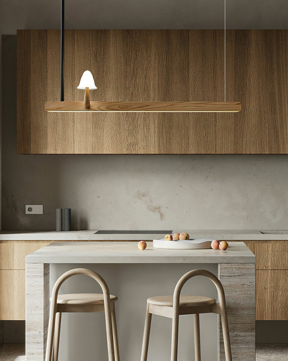 Mushroom Beam Wood LED Chandelier - product view 7