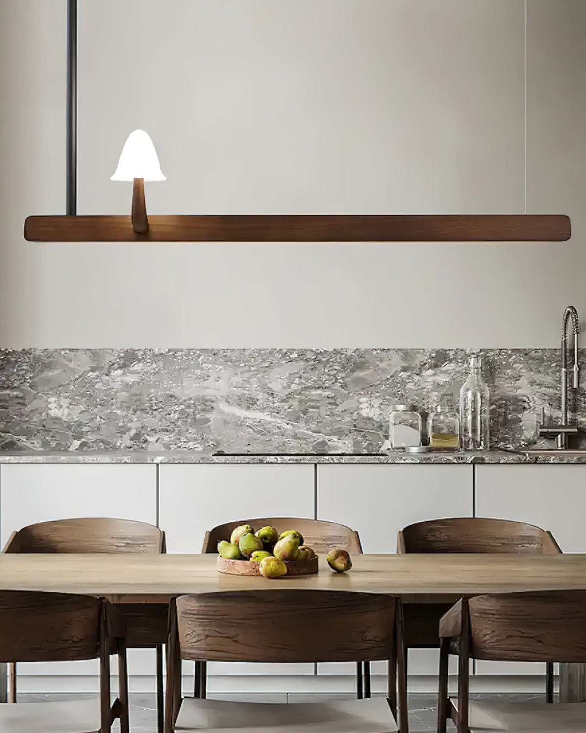 Mushroom Beam Wood LED Chandelier - product view 18