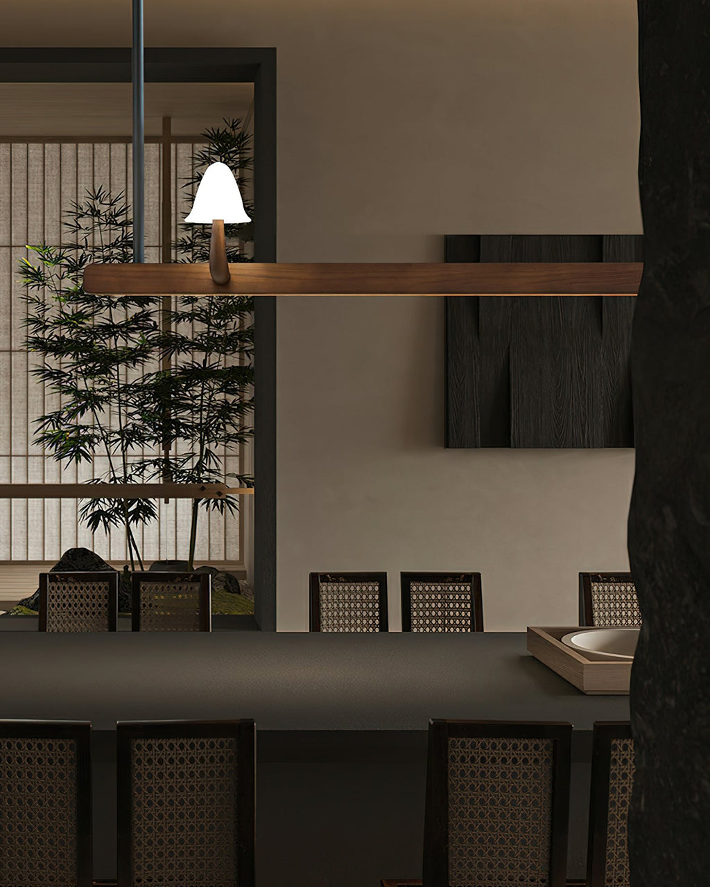 Mushroom Beam Wood LED Chandelier - product view 22
