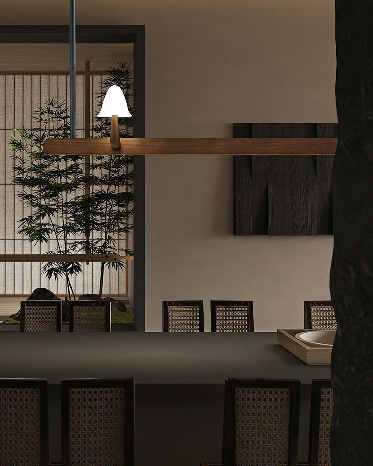 Mushroom Beam Wood LED Chandelier - product view 22