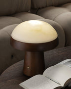 Mushroom Cloud Alabaster Table Lamp — product and interior detail 10