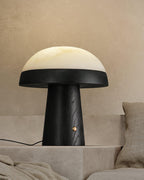 Mushroom Cloud Alabaster Table Lamp — product and interior detail 13