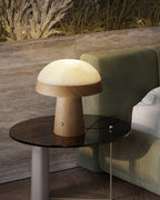 Mushroom Cloud Alabaster Table Lamp — product and interior detail 14