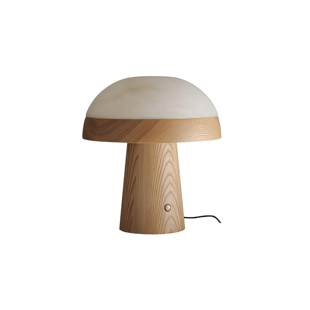 Mushroom Cloud Alabaster Table Lamp — product and interior detail 24