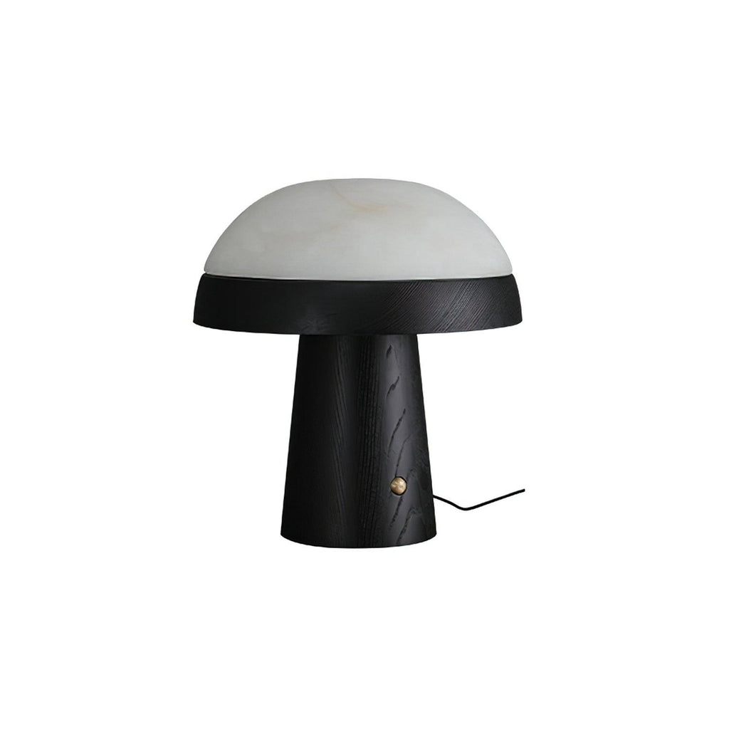 Mushroom Cloud Alabaster Table Lamp — product and interior detail 26