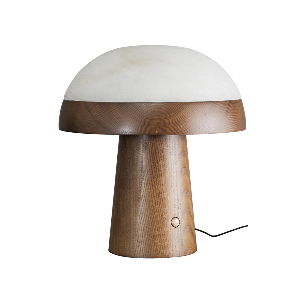 Mushroom Cloud Alabaster Table Lamp — product and interior detail 28