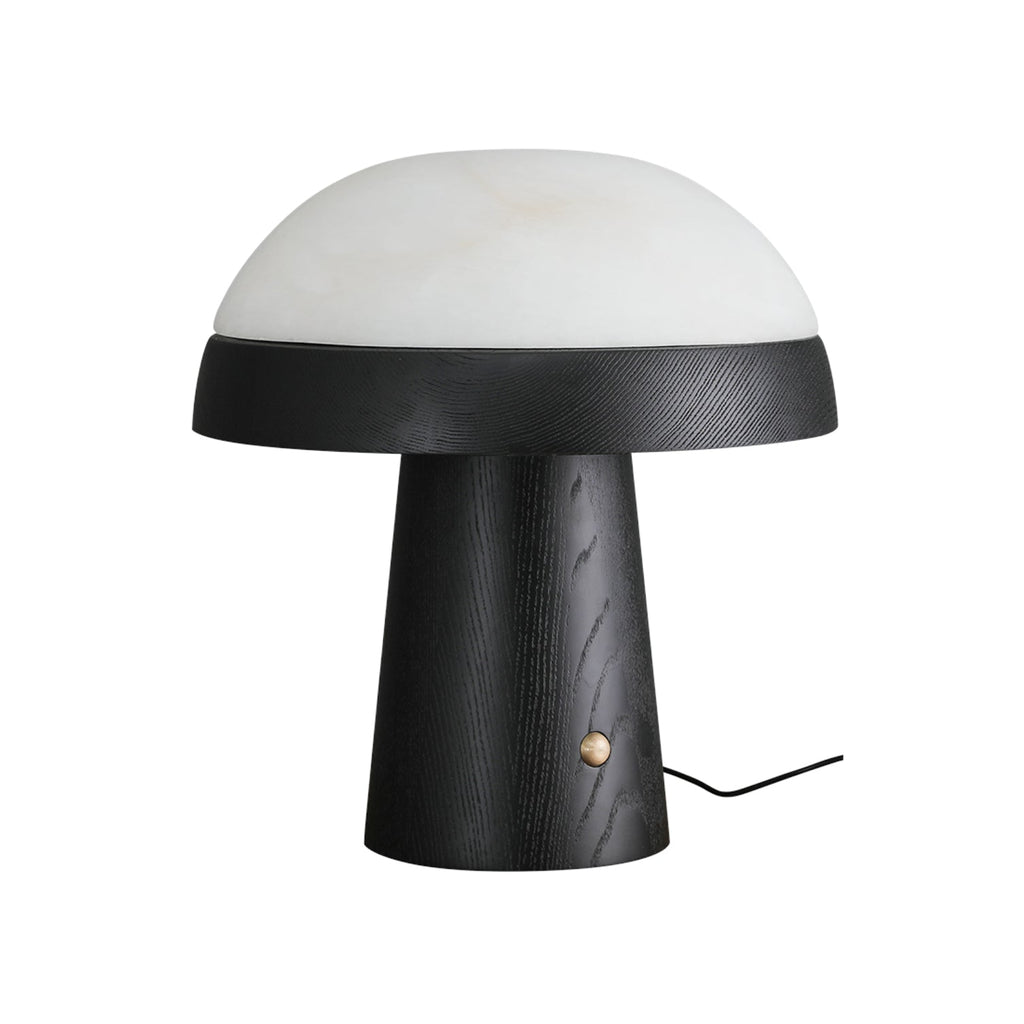 Mushroom Cloud Alabaster Table Lamp — product and interior detail 29