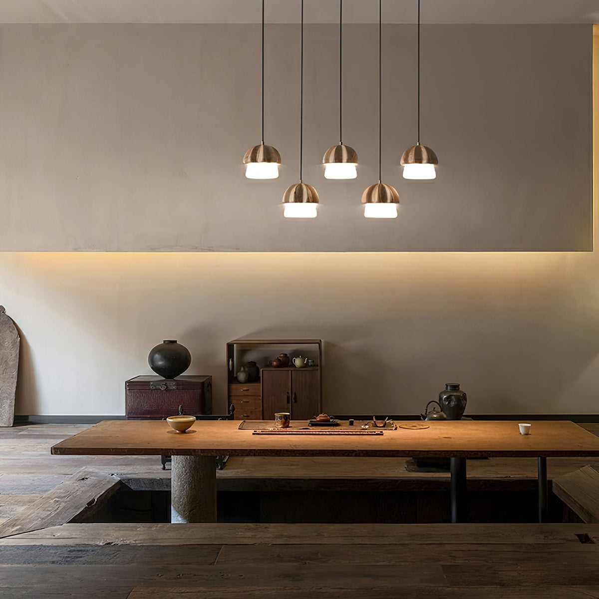 Mushroom Wood LED Cluster Chandelier - product view 18