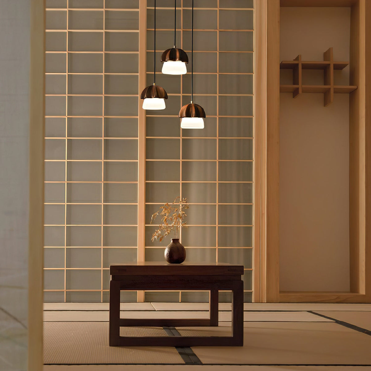 Mushroom Wood LED Cluster Chandelier - product view 20