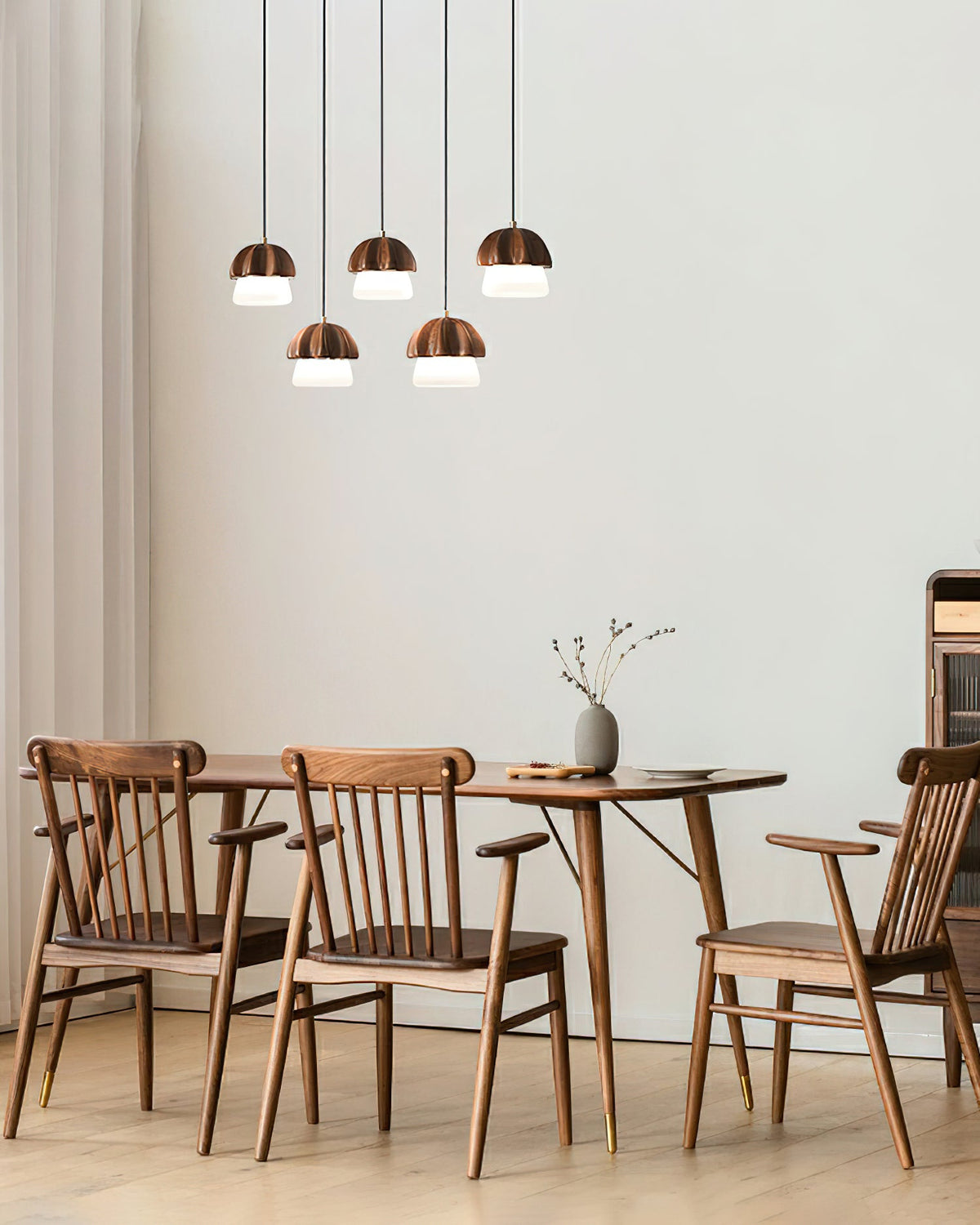 Mushroom Wood LED Cluster Chandelier - product view 23
