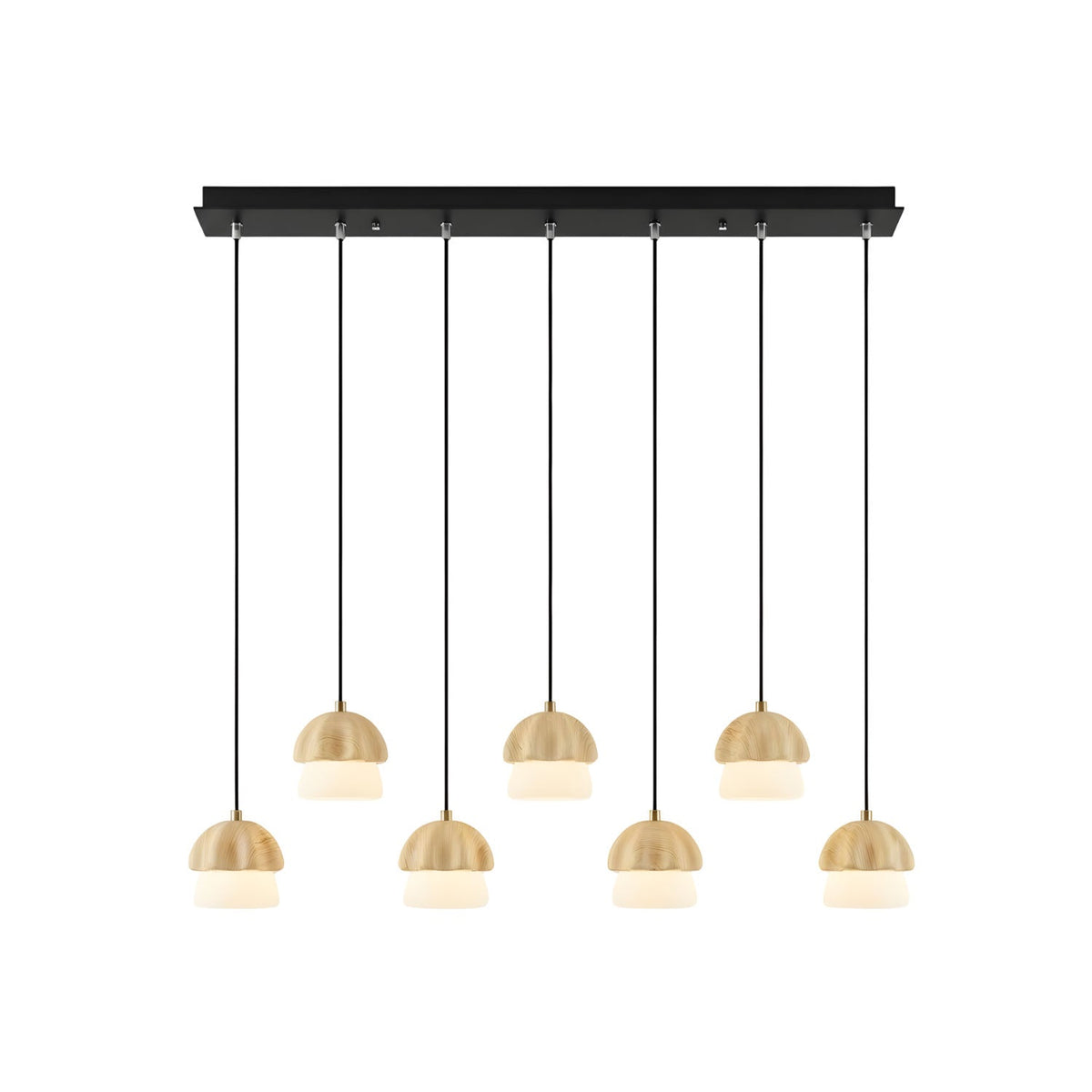 Mushroom Wood LED Cluster Chandelier - product view 29
