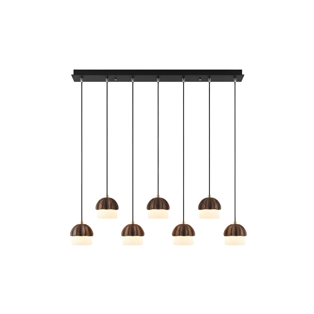 Mushroom Wood LED Cluster Chandelier - product view 30