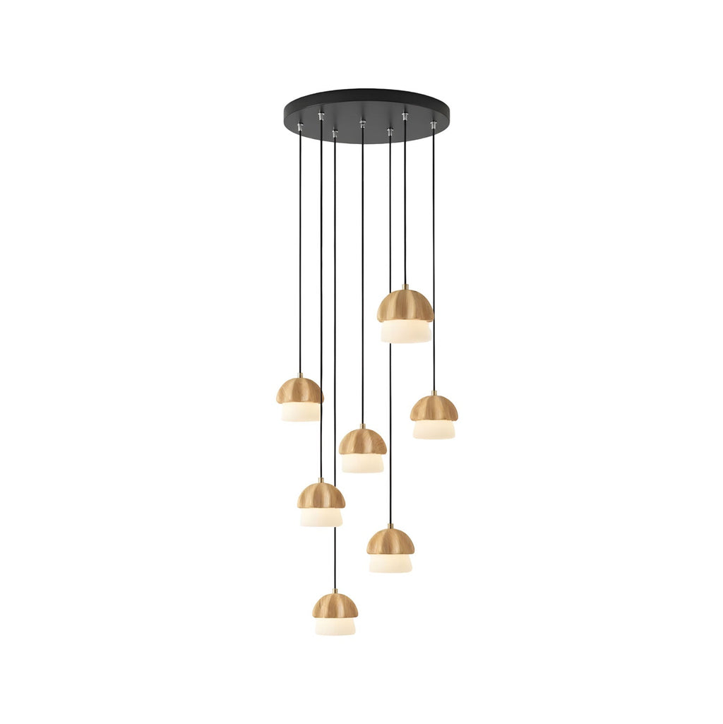 Mushroom Wood LED Cluster Chandelier - product view 31