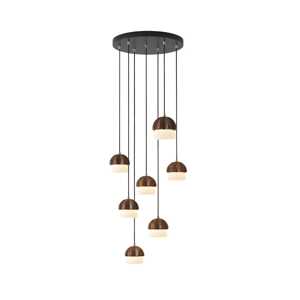 Mushroom Wood LED Cluster Chandelier - product view 32