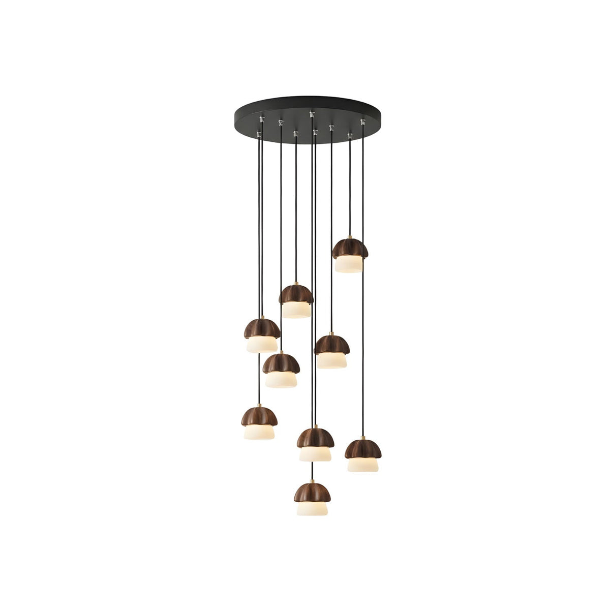 Mushroom Wood LED Cluster Chandelier - product view 33