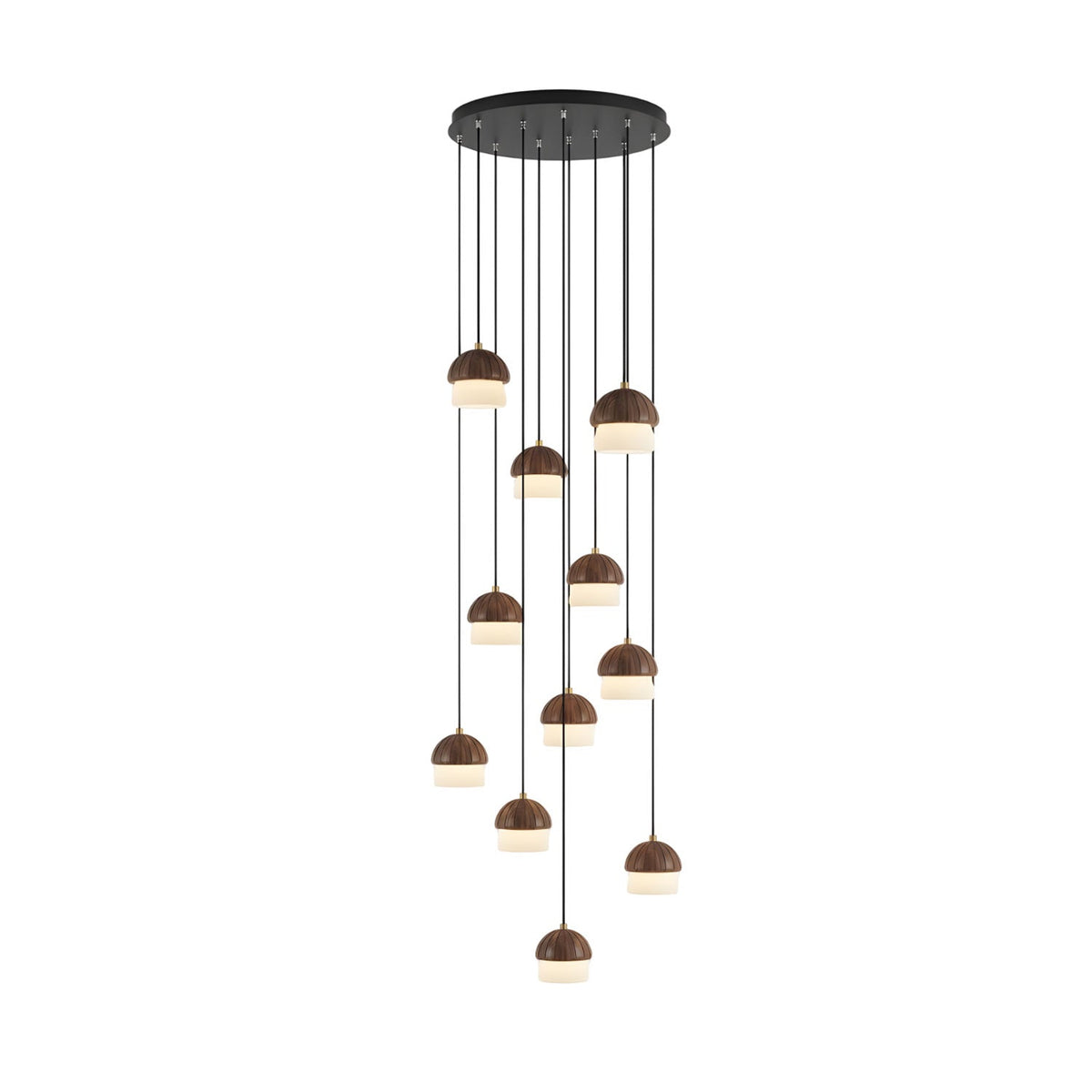 Mushroom Wood LED Cluster Chandelier - product view 35