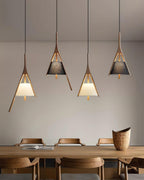 Nanzhi Wood-Frame Shade Pendant Light - product view 2