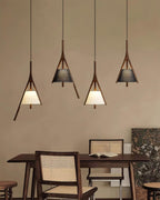 Nanzhi Wood-Frame Shade Pendant Light - product view 3