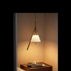 Nanzhi Wood-Frame Shade Pendant Light - product view 4