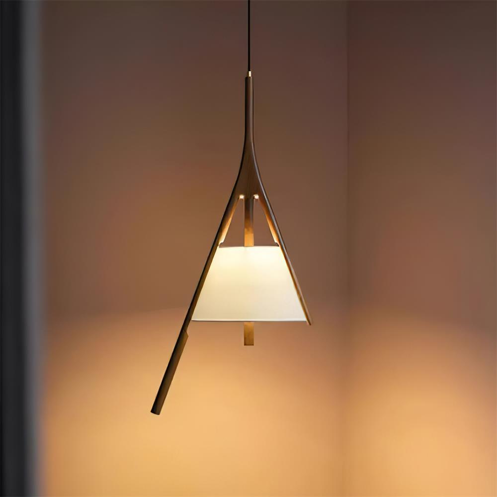 Nanzhi Wood-Frame Shade Pendant Light - product view 17
