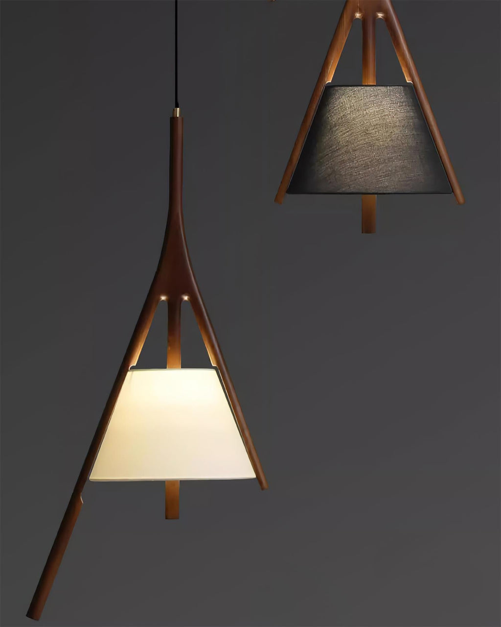 Nanzhi Wood-Frame Shade Pendant Light - product view 20
