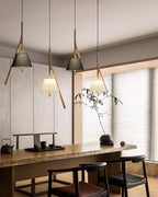 Nanzhi Wood-Frame Shade Pendant Light - product view 26