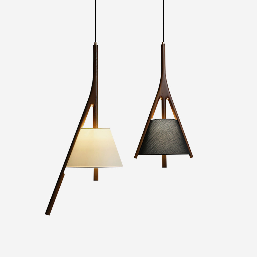 Nanzhi Wood-Frame Shade Pendant Light - product view 28