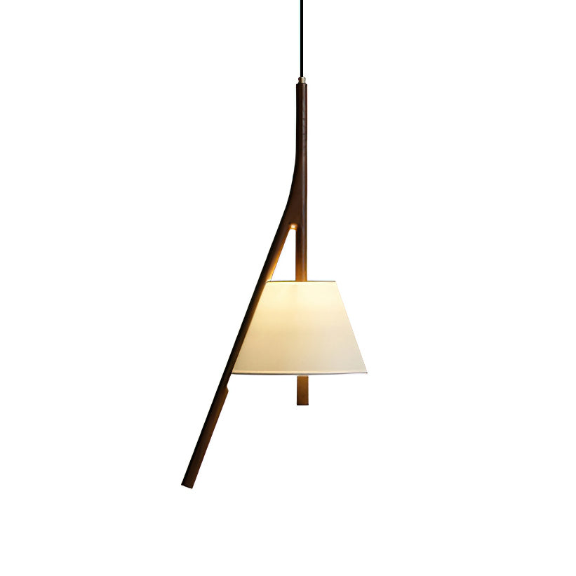 Nanzhi Wood-Frame Shade Pendant Light - product view 30