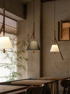 Nanzhi Wood-Frame Shade Pendant Light - product view 34
