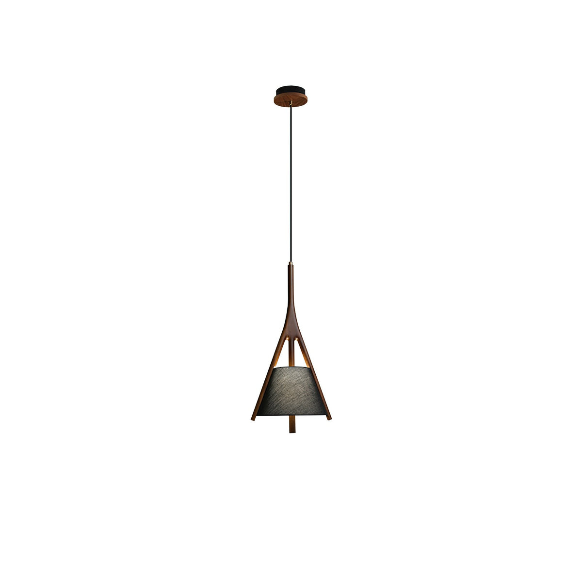 Nanzhi Wood-Frame Shade Pendant Light - product view 40