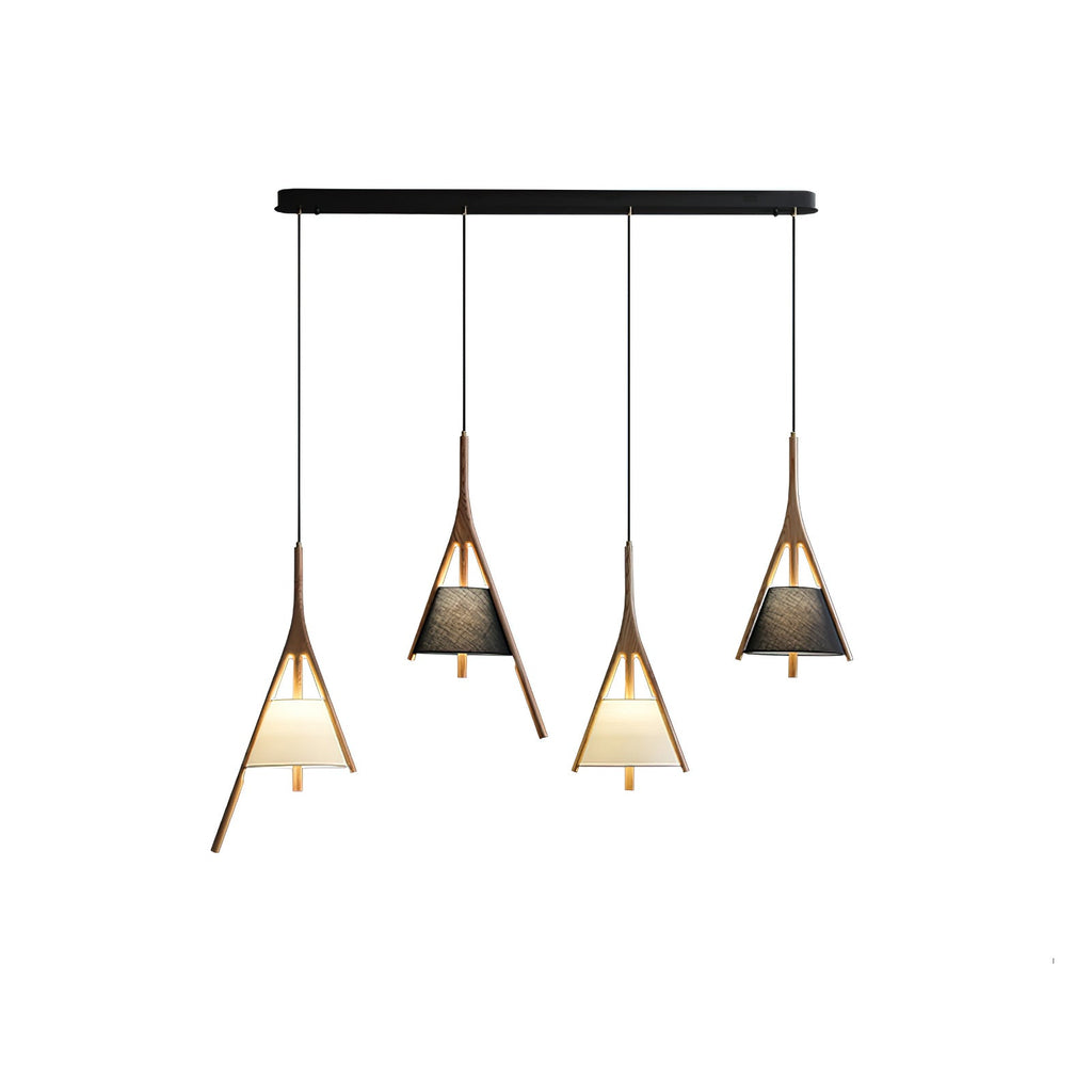 Nanzhi Wood-Frame Shade Pendant Light - product view 41
