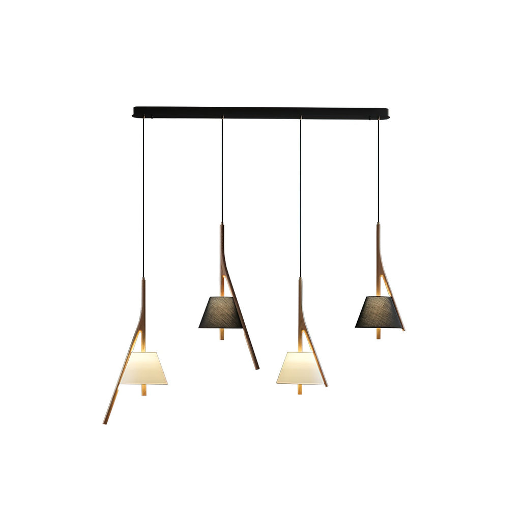 Nanzhi Wood-Frame Shade Pendant Light - product view 42