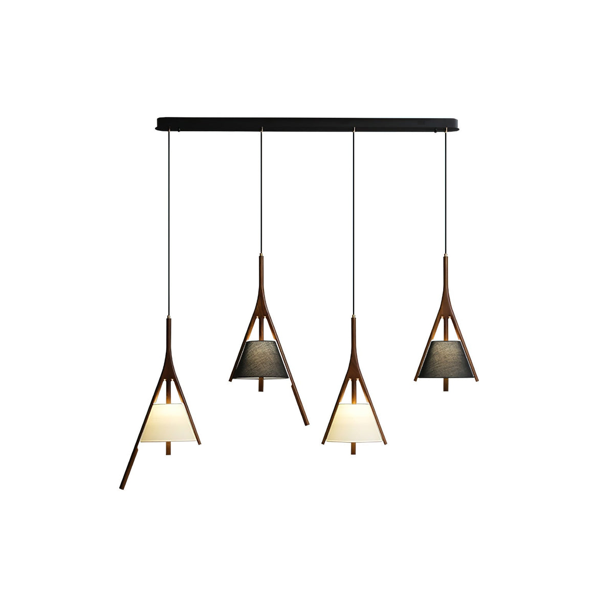 Nanzhi Wood-Frame Shade Pendant Light - product view 46